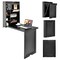 Costway Wall Mounted Computer Convertible Desk Floating Desk w/ Storage Bookcases